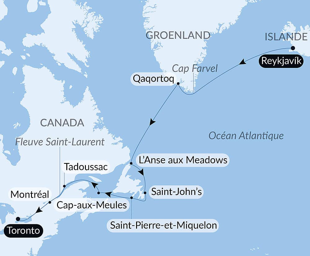Exploration du Groenland au Canada par Saint-Pierre-et-Miquelon null