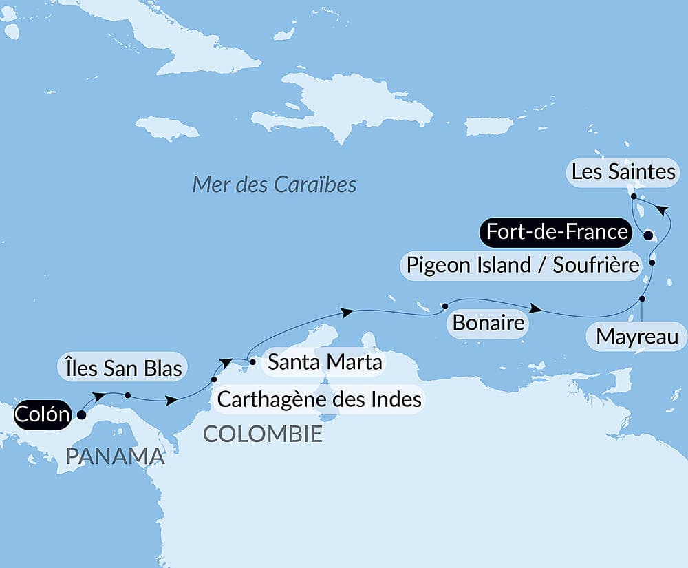 Panama, Colombie et les îles Caraïbes null